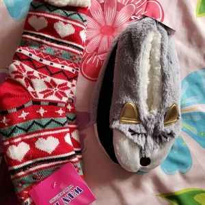 Slippers and socks